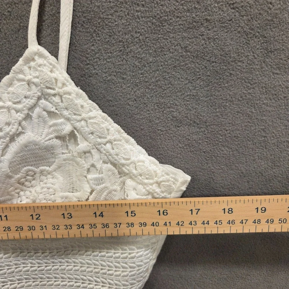 Aeropostale Lace Bralette Bra Top Women's Medium Tie Back‎ Beach Festival Summer